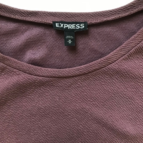 Express Puff Sleeve Cropped Textured Top - Picture 4 of 4